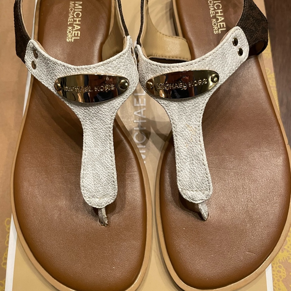 Michael Kors two toned sandals with box